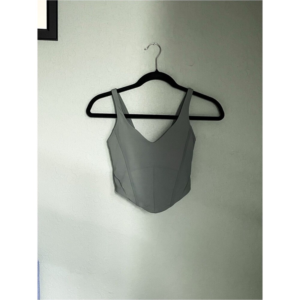 Lululemon Align Corset Tank Top Size 2 Grey Eucalyptus
